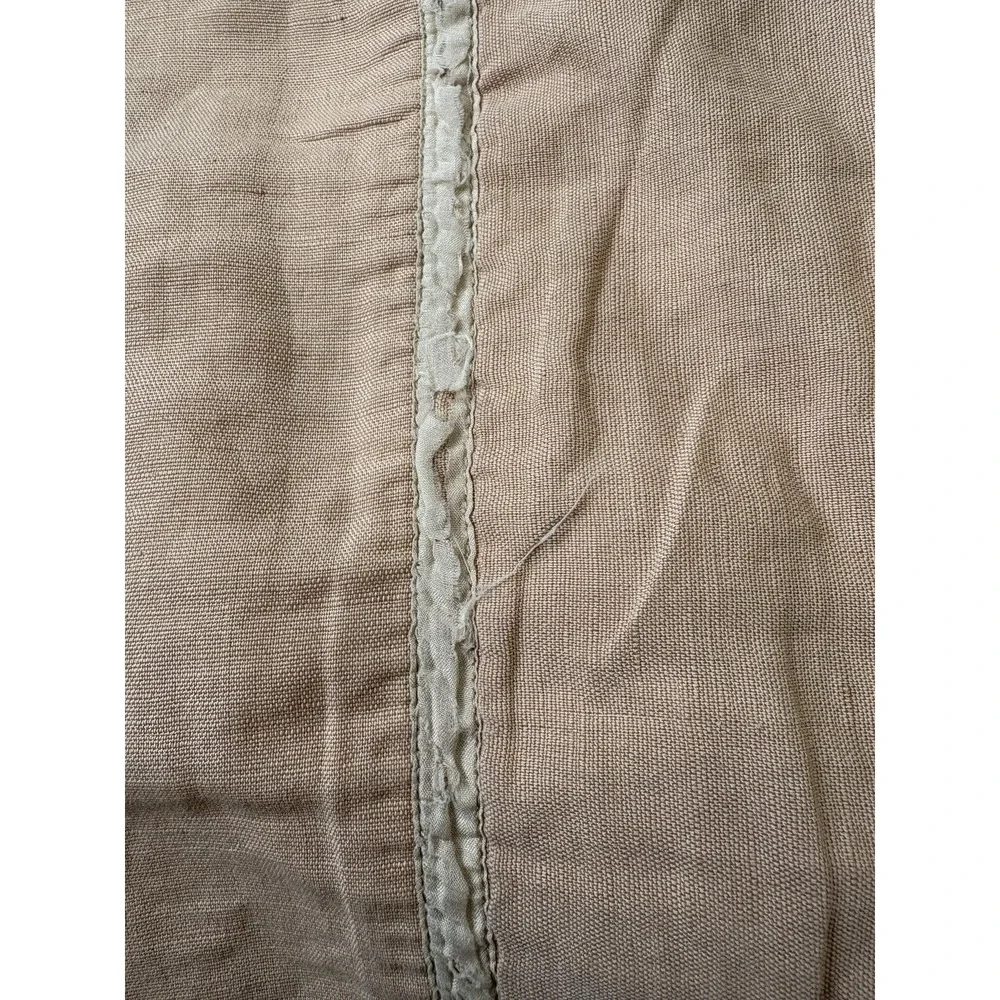 Donna Karan Luxe‎ Egyptian Cotton KING Gold  embroidered duvet no shams LOOK